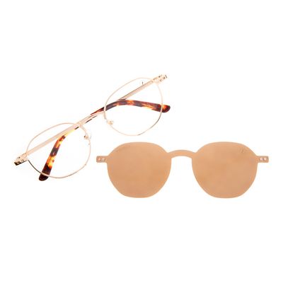 Armação Para Óculos de Grau Feminino Chilli Beans Multi Redondo Dourado